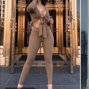 Fashionova set crops top & pants